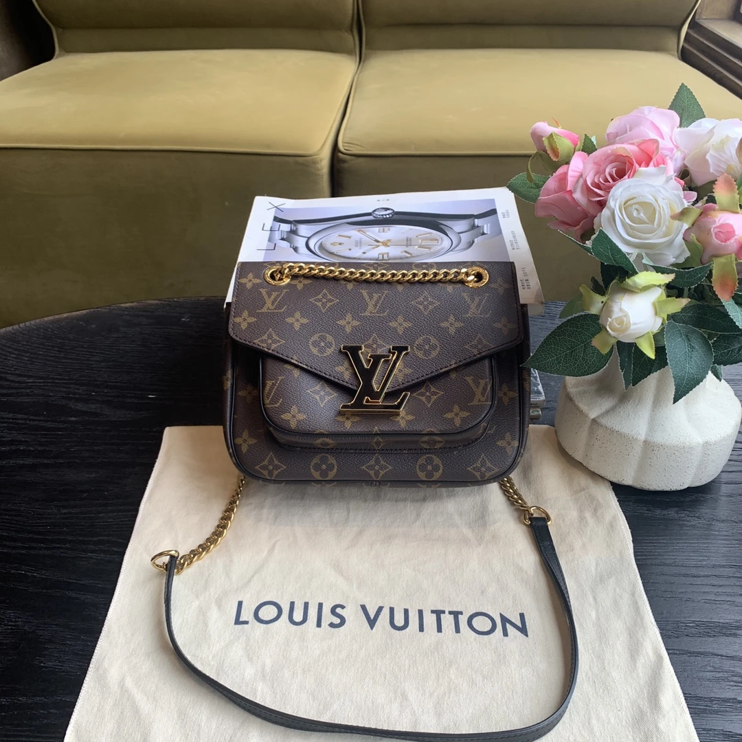 95新 LouisVuitton/路易威登 LV Passy 邮差包 芯片/sp20615