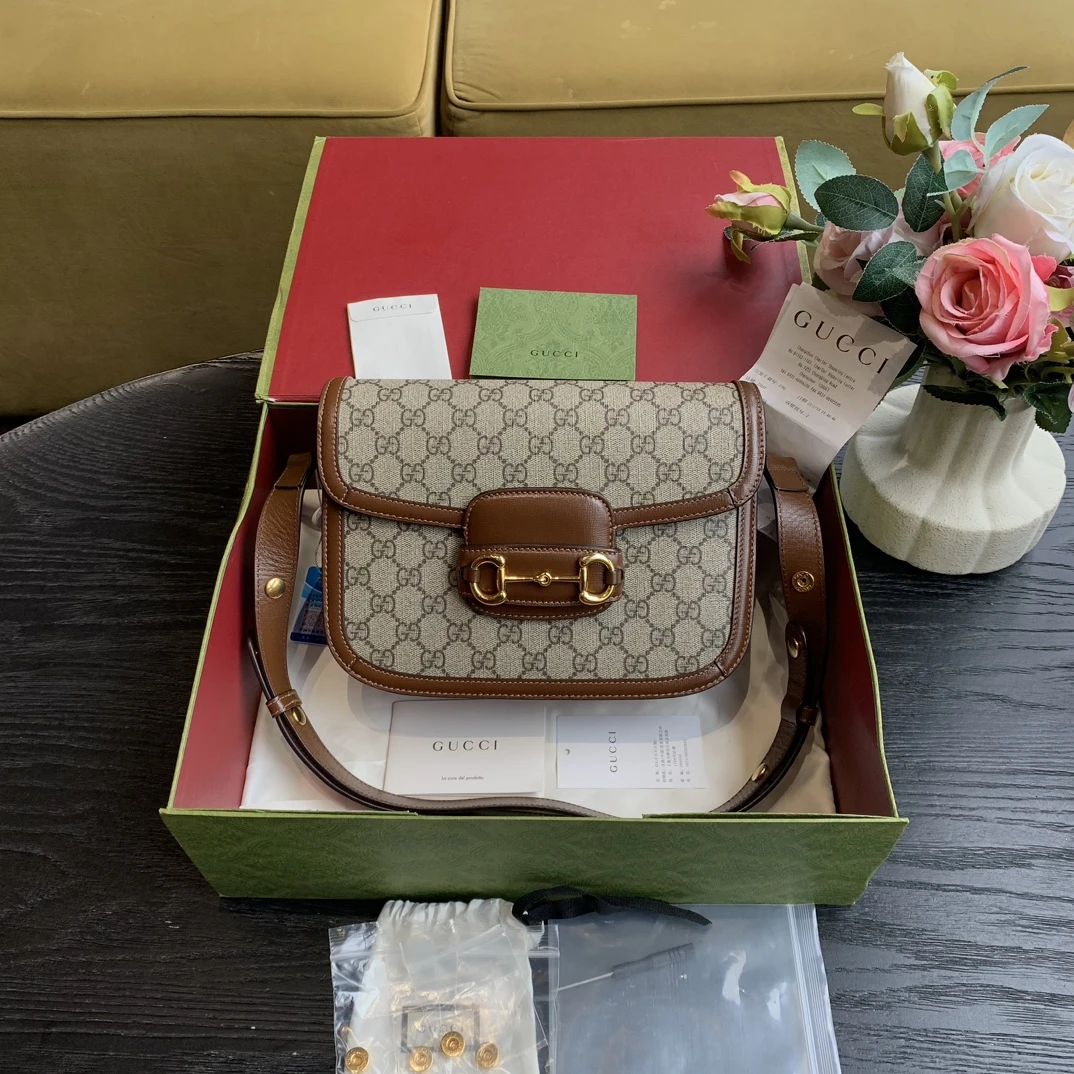95新 GUCCI/古驰 /1955马鞍包 中号/SP21518