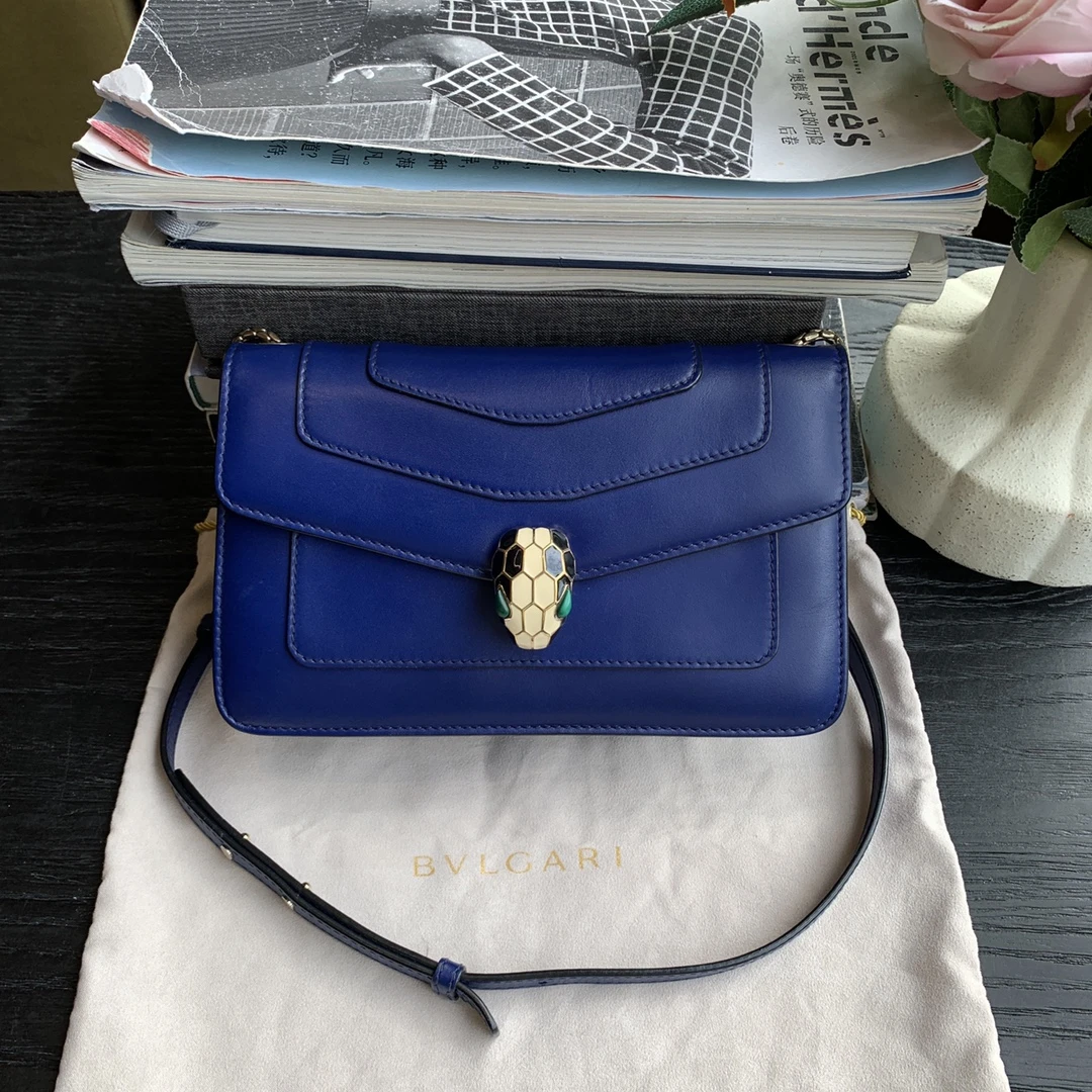 95新 BVLGARI/宝格丽 蛇头包小号/sp19533