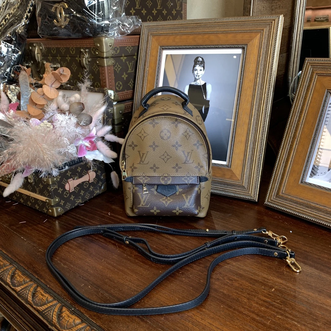 95新 LouisVuitton/路易威登 LV 老花拼色 mini 小书包/sp20998
