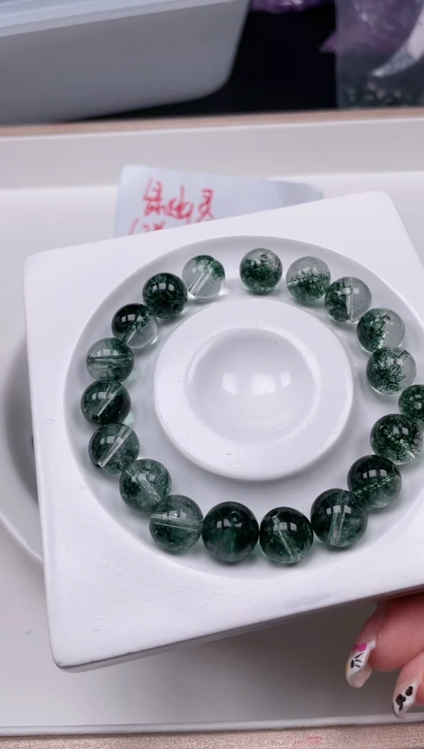 【闪购商品】水晶颈饰未镶嵌绿幽灵2.5￥12mm*10颗