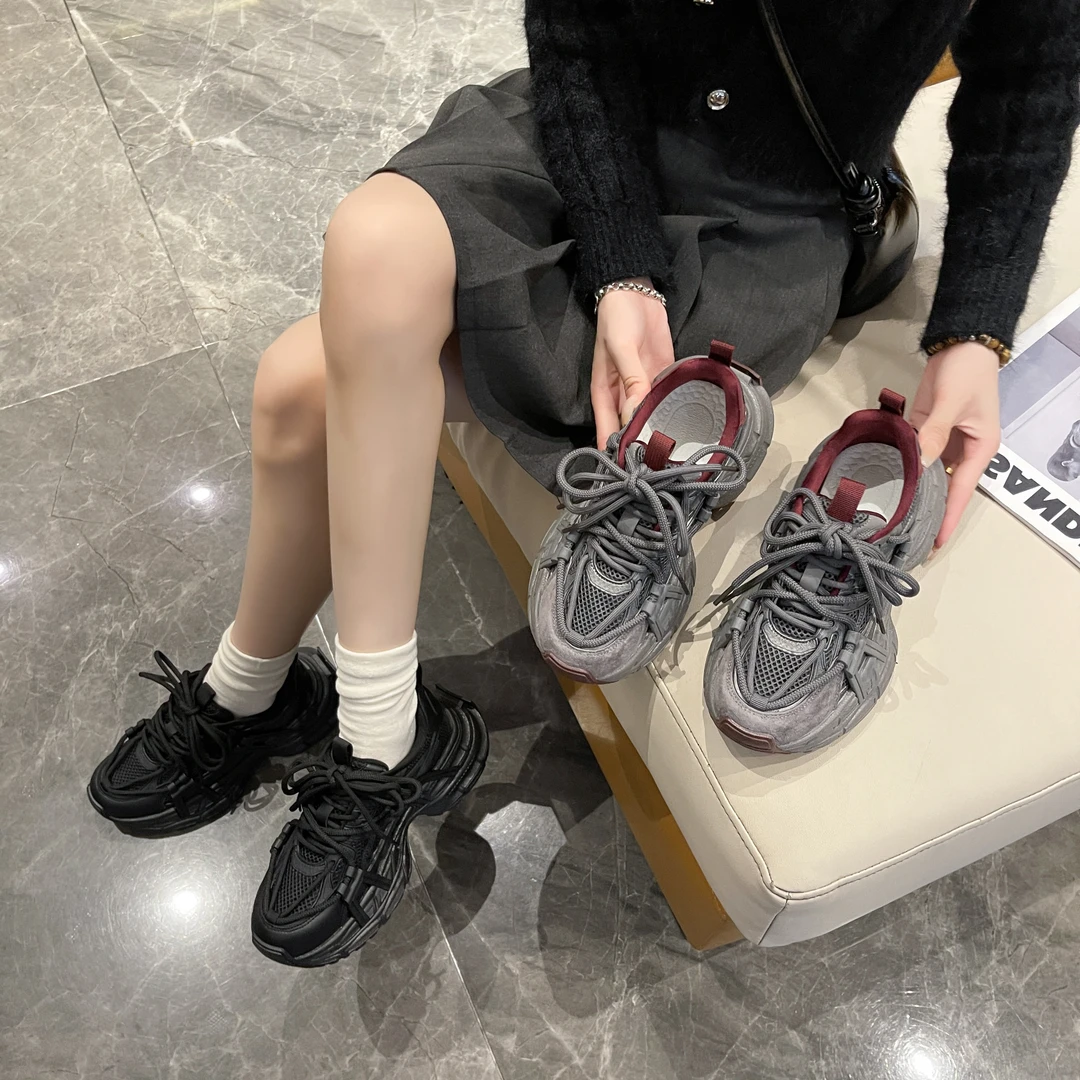 网红美拉德厚底增高运动休闲老爹鞋A2320