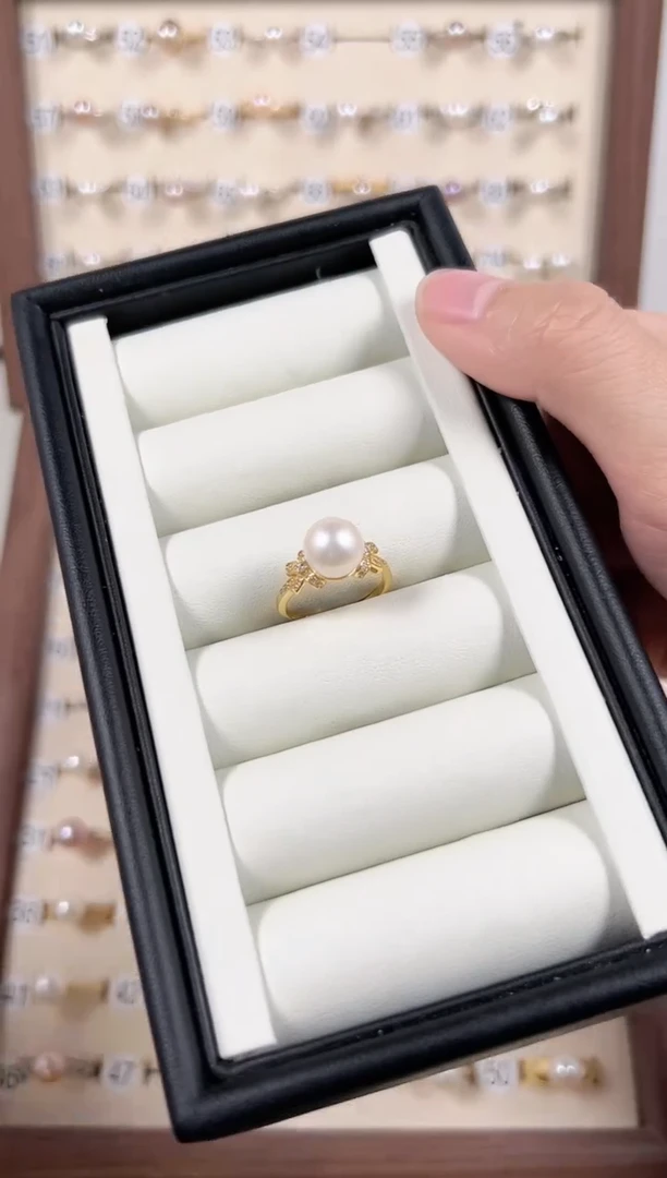 【闪购商品】淡水珍珠戒指银S925镶嵌47号