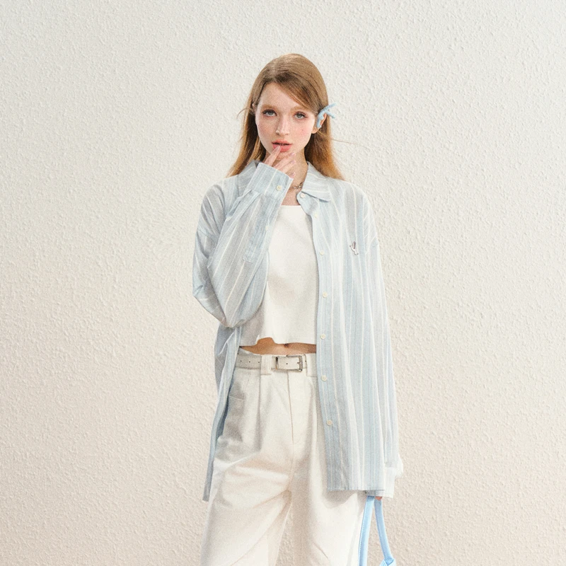 SPEAR YOUTH【于月专属】“糖水日记”薄款衬衫肌理感长袖衬衣