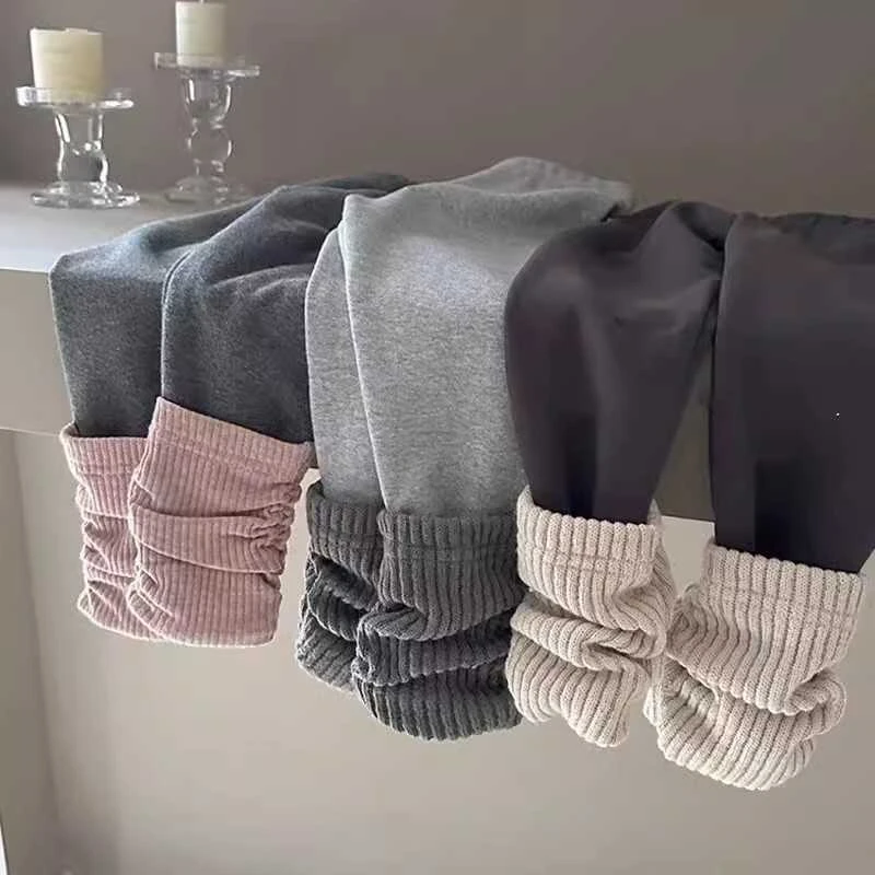 童装女童裤子秋装堆堆裤洋气儿童堆堆打底裤宝宝拼色弹力长裤子