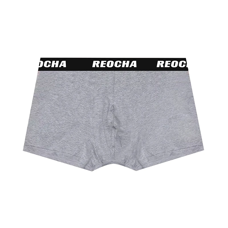REOCHA热呈 基础男士内裤平角舒适透气短裤男款抗菌男生裤衩