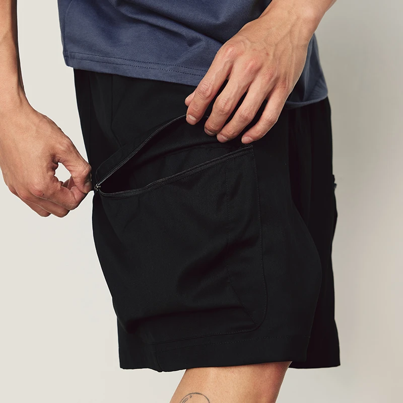 REOCHA热呈24SS夏季新款立体口袋短裤宽松休闲双褶位设计五分裤男