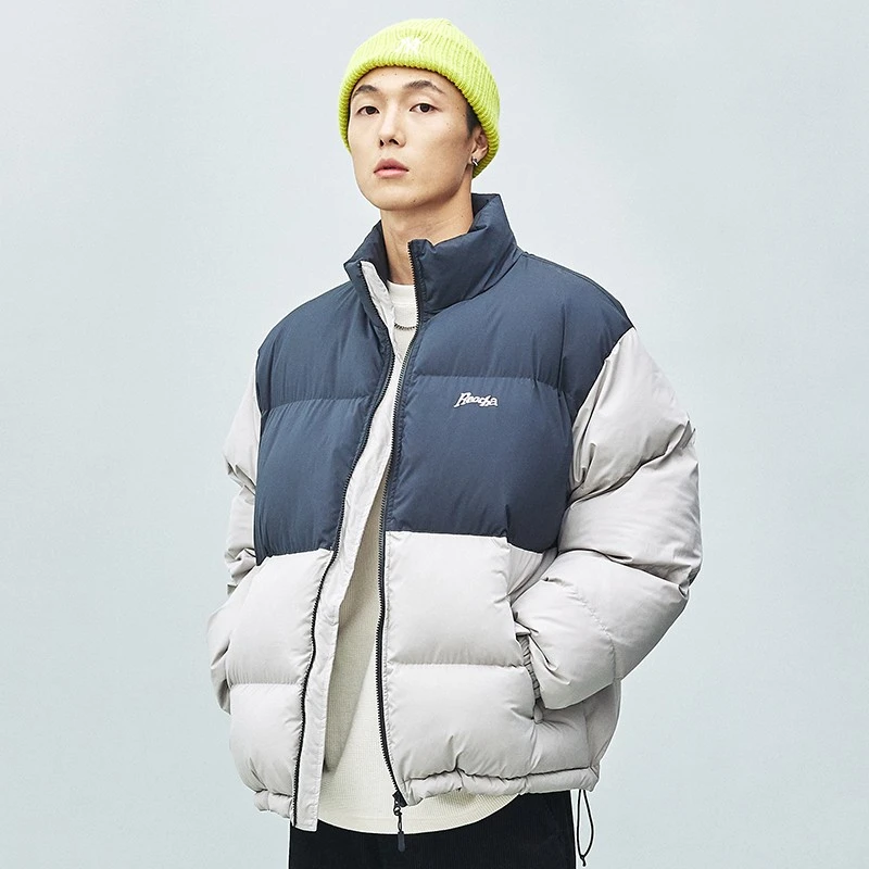 REOCHA热呈22AW冬季刺绣拼接面包棉服加厚保暖外套棉衣潮牌百搭