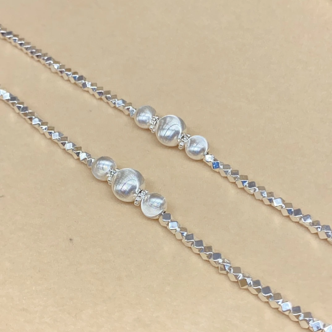 足银手链 足银990手链时尚百搭简约可调节