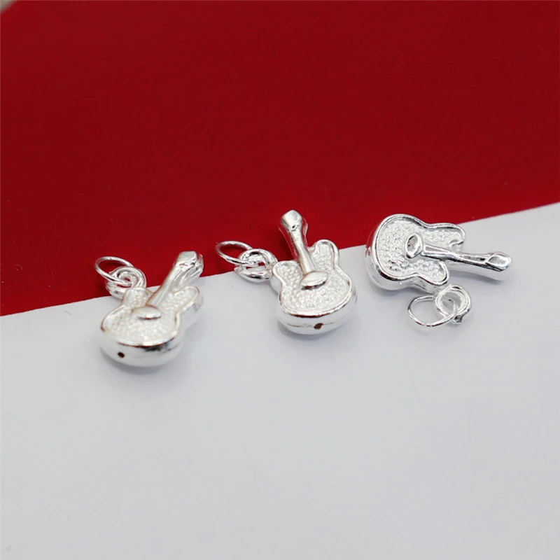 坠链均足银 S990足银小提琴项链百搭时尚精致个性