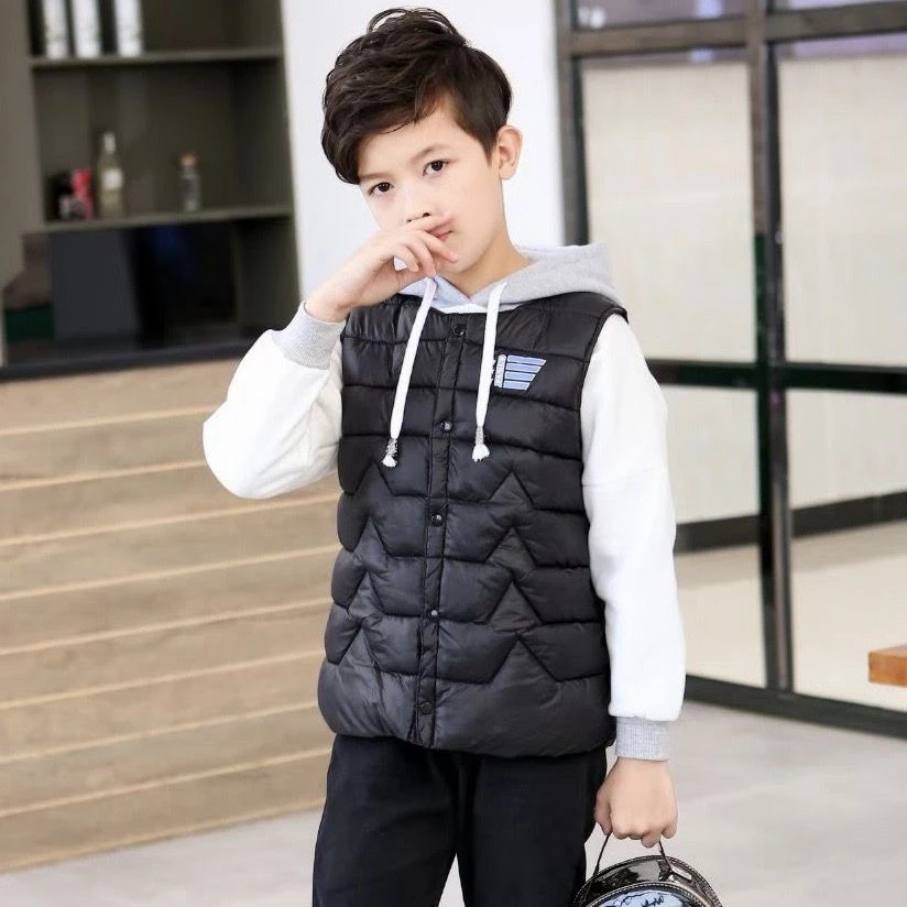 秋冬新款儿童背心中大童装内外穿坎肩马甲夹宝宝男女童保暖童装