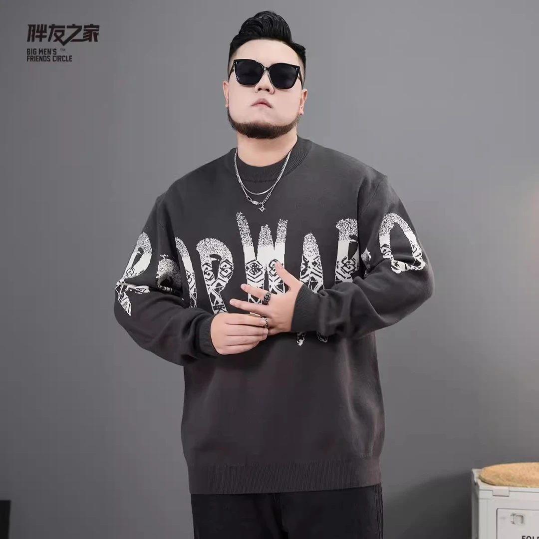 【断码清货！老粉直接进】秋季加肥加大男士潮牌针织衫