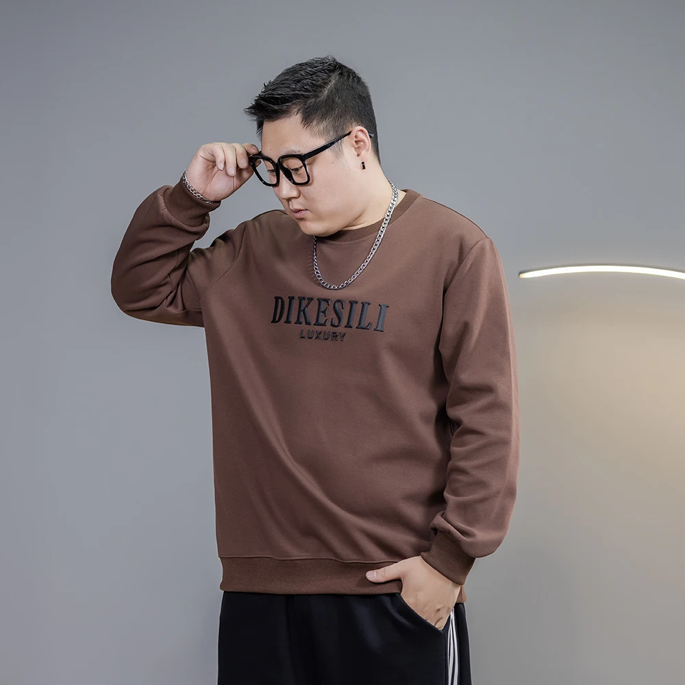 蝈蝈秋季男士宽松加肥加大休闲长袖印花百搭圆领卫衣PB330445