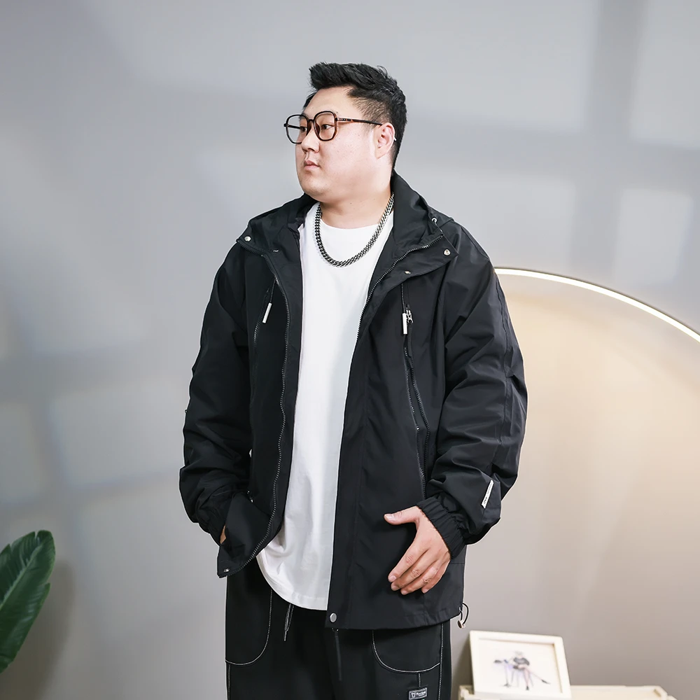 【秋季冲锋衣】大码男外套常规款加肥加大码户外登山服宽松FZD-6808