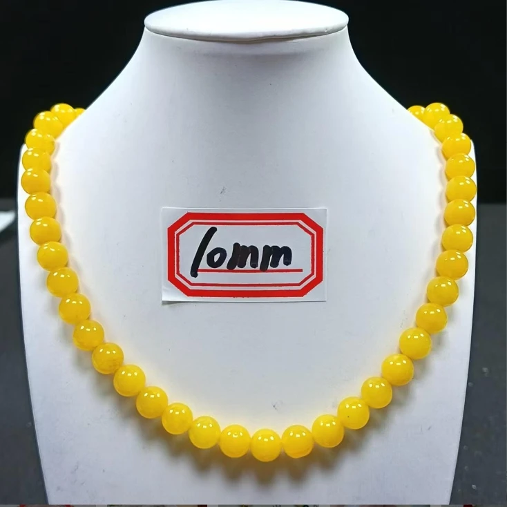 鸡油黄10mm项链发一条31K24