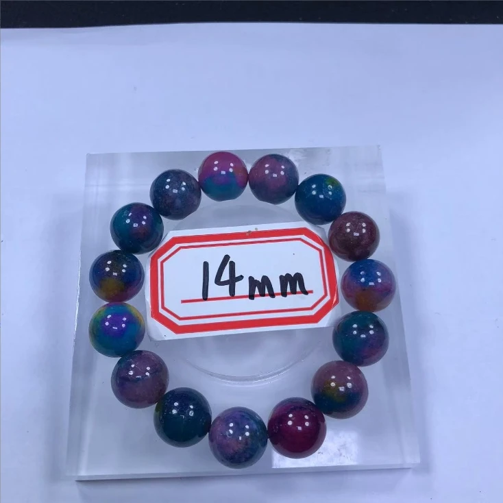 黄蓝油画14mm手串发一条10D13