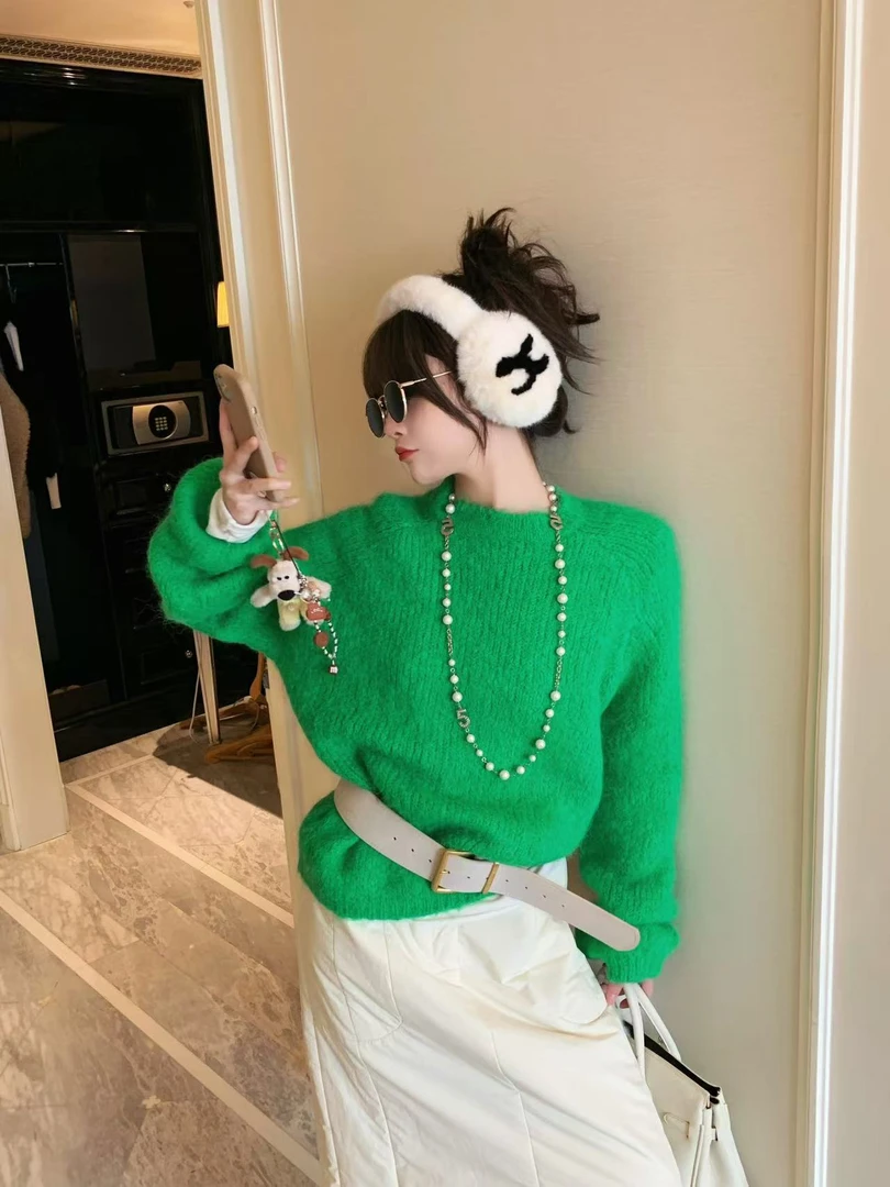 SISTER姐妹家【清风扶柳】高级感十足软糯保暖百搭宽松纯色针织衫女