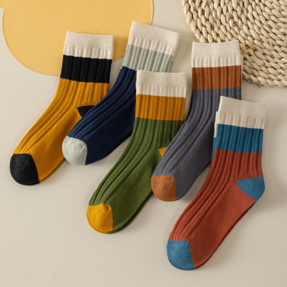 男童男宝儿童袜子男中筒袜纯棉秋冬季中大童男孩吸汗透气防臭双针