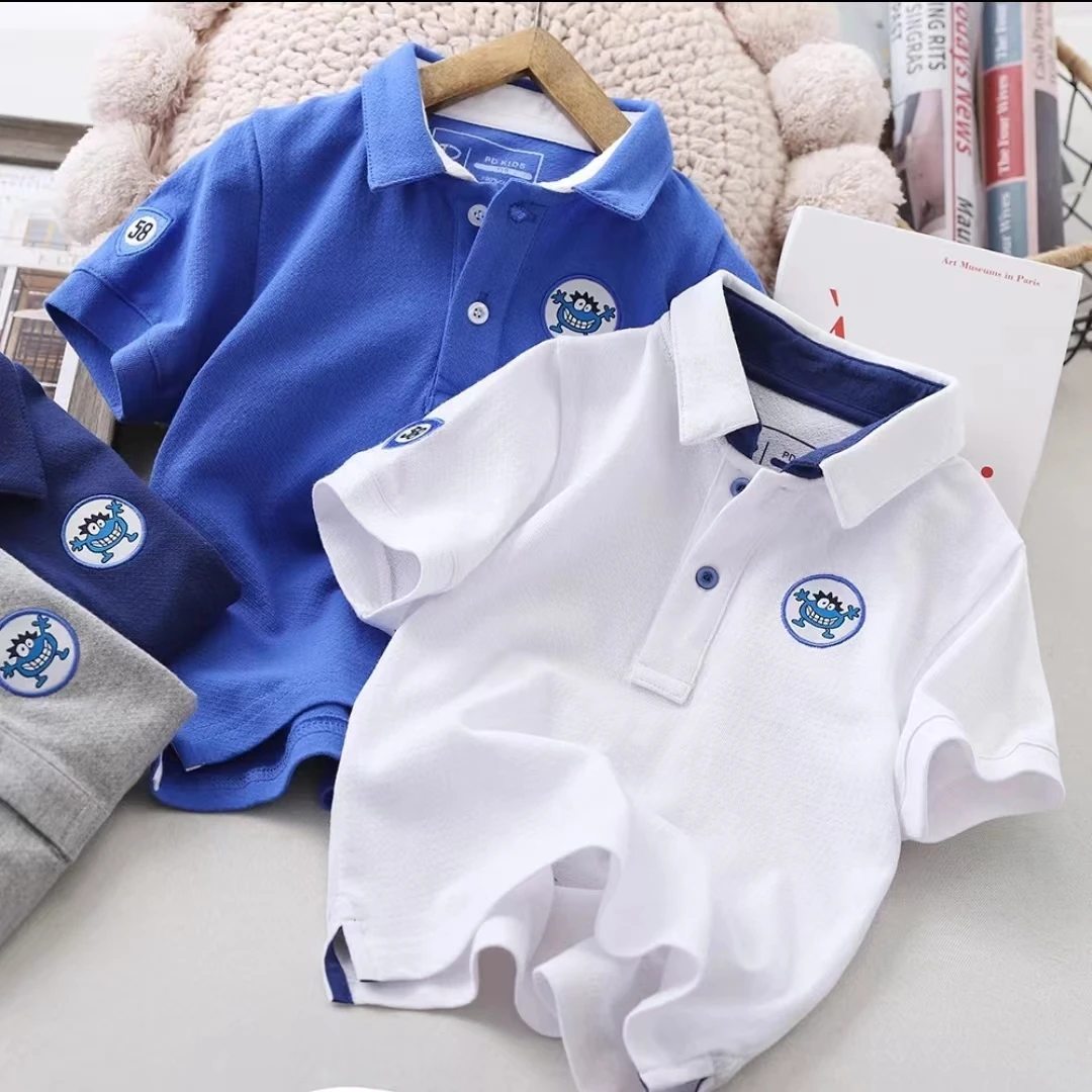 儿童夏季新款短袖polo衫百搭中大童翻领T恤衫潮 PD- 52702