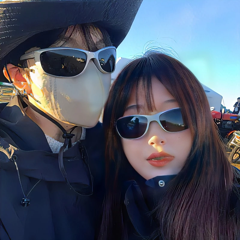 复古凹造型未来科技感痞帅男女同款墨镜赛博朋克太阳眼镜情侣防晒