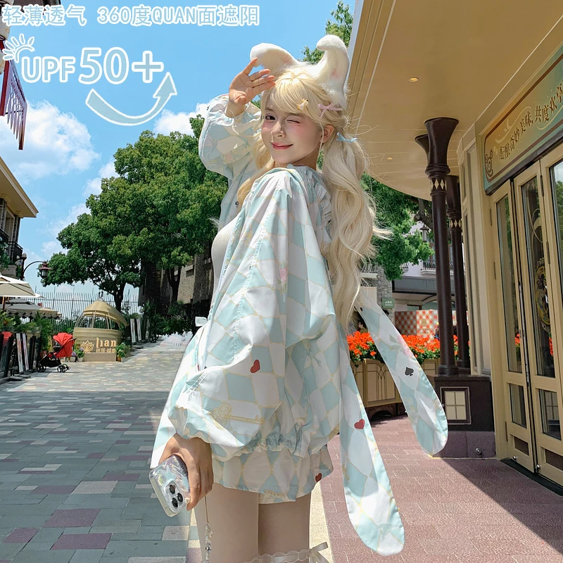 森女部落原创爱丽丝印花UPF50+时尚防晒服防晒衣2025新款女装夏款