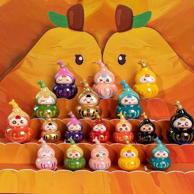 【拆盒】喜娃小福禄盲盒小葫芦手办可爱盲袋公仔潮玩桌面摆