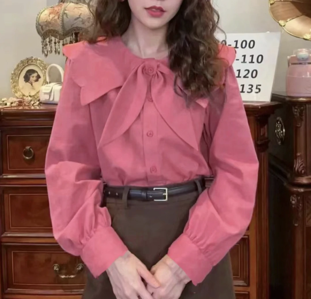 新款6615港风休闲小众洋气质设计感显瘦衬衫上衣