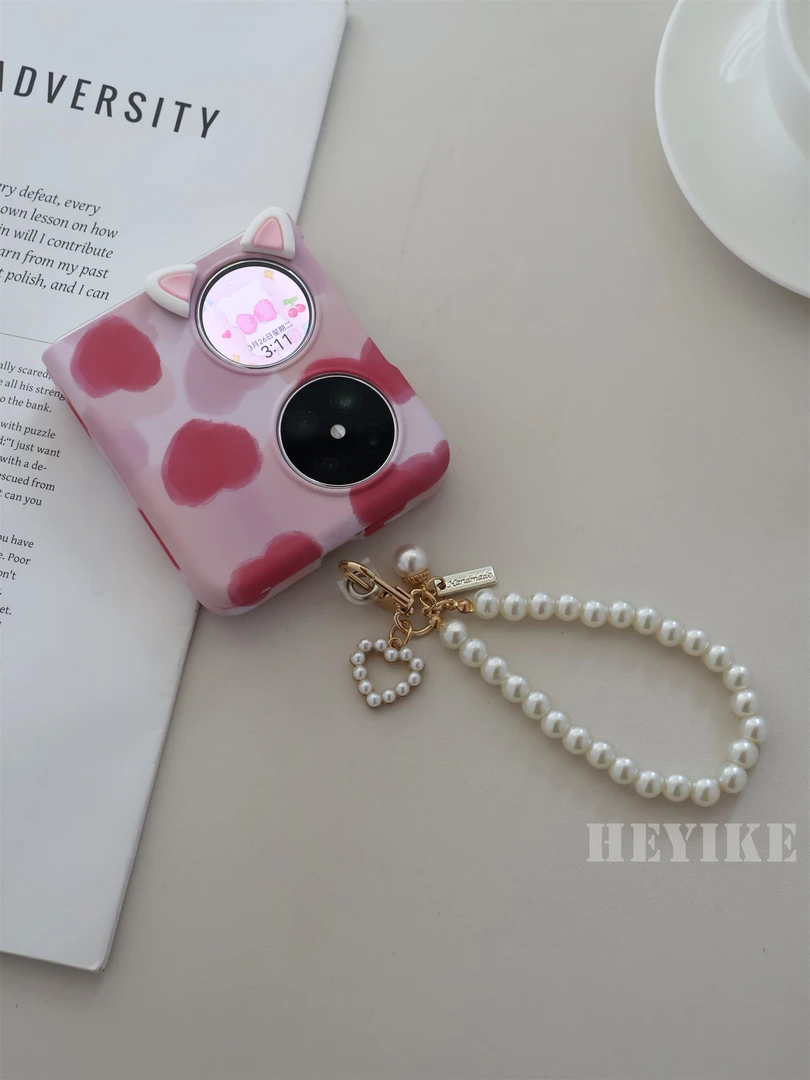 新款猫咪耳朵华为Pocket2手机壳折叠pocketS超薄防摔创意手提女款