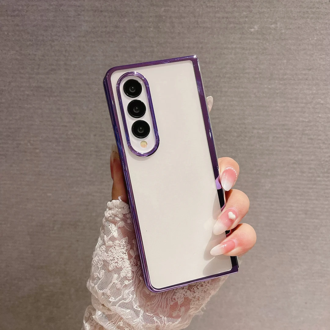 适用三星Zfold4手机壳新款Fold5透明fold3折叠屏保护壳全包防摔