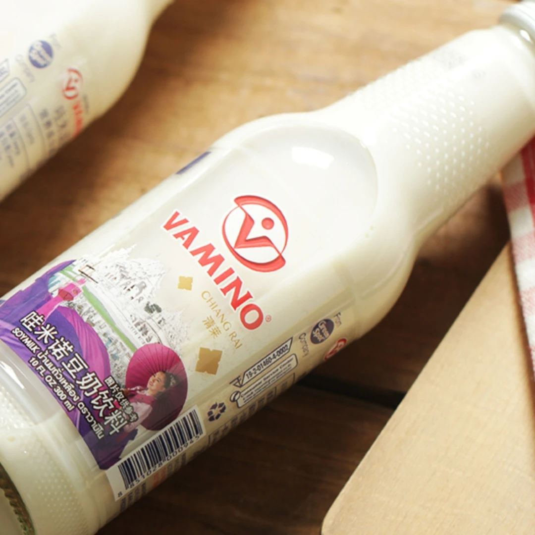 泰国进口饮料Vamino哇米诺豆奶原味儿童营养早餐奶玻璃瓶装300ml