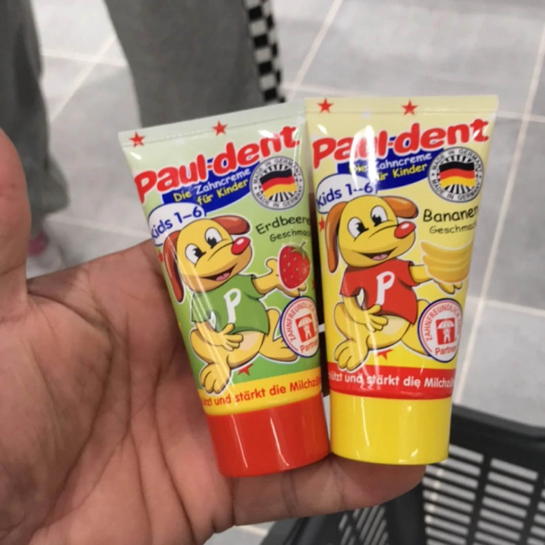 许昌网红超市代购宝儿德儿童牙膏香蕉味草莓味