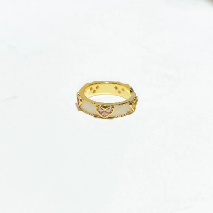 毒饰高定   高端气质珐琅爱心开口戒指BL0099