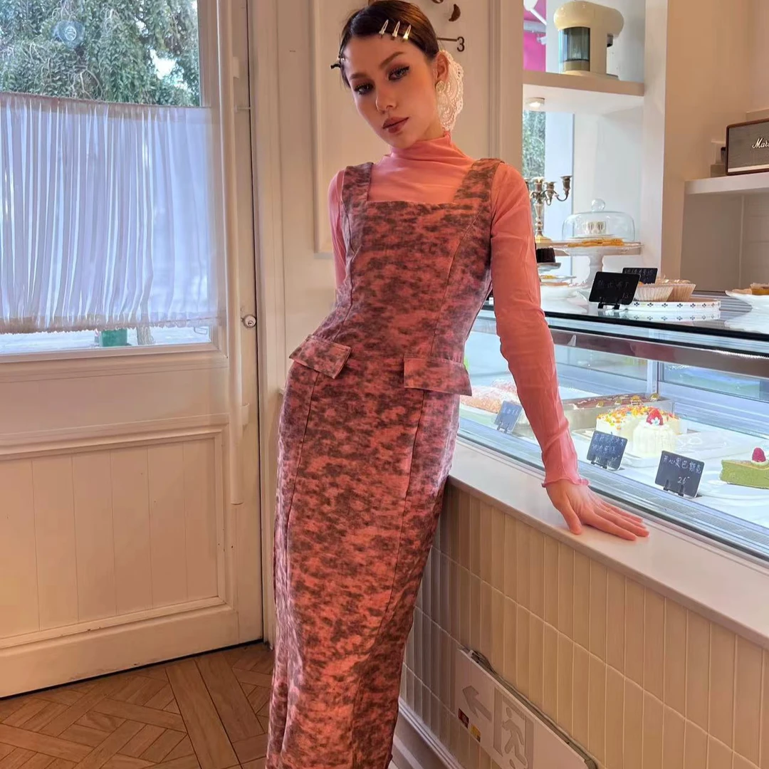 147气质网红时尚修身秋冬马甲裙