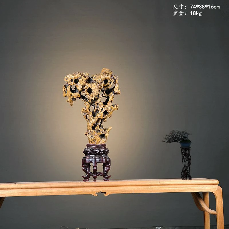 太湖石灵壁石英德石昆石传统景观石中式装饰摆件传统【虎皮太湖石】