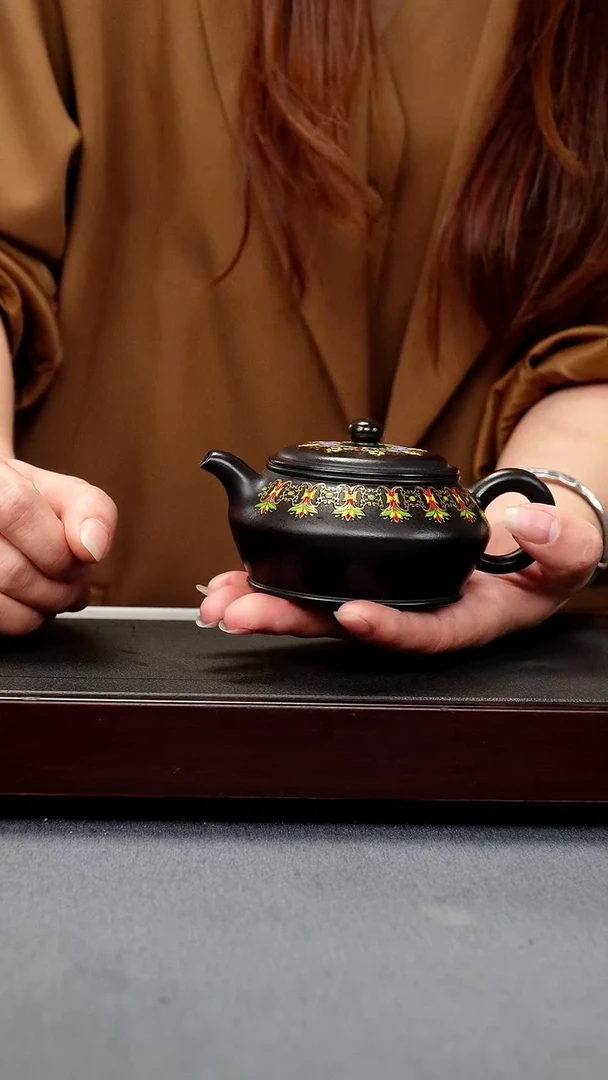 【闪购商品】紫砂茶壶捂灰还原烧 曼苏 珐琅彩