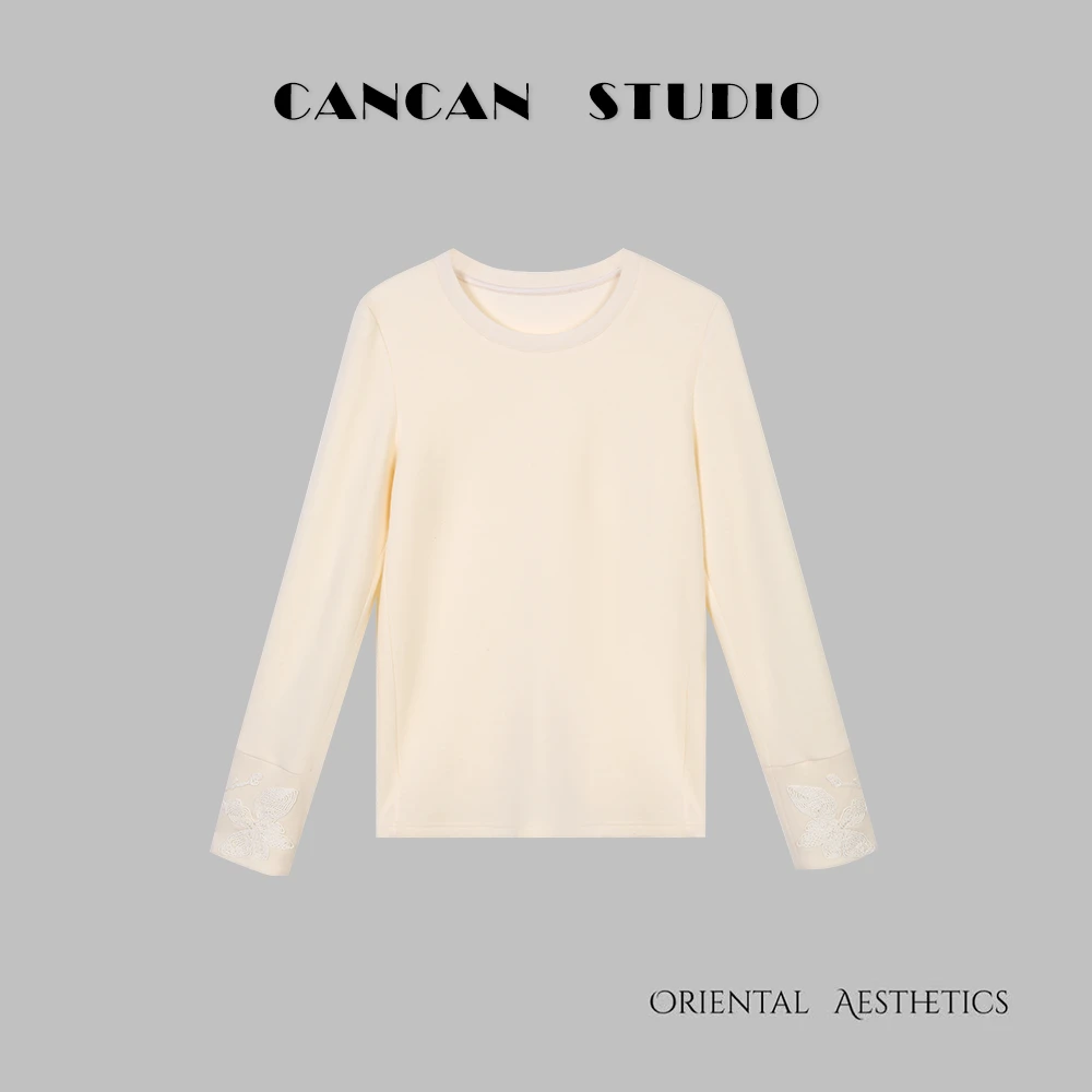 CANCAN STUDIO-新中式原创设计刺绣打底上衣G242342