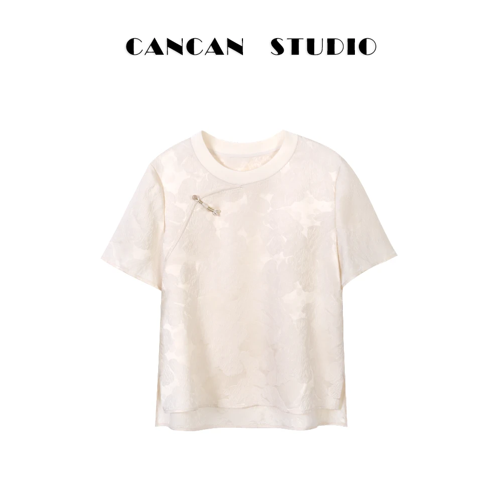 GVKIR【嘉月】灿灿新国风新中式百搭夏季短袖上衣G242017