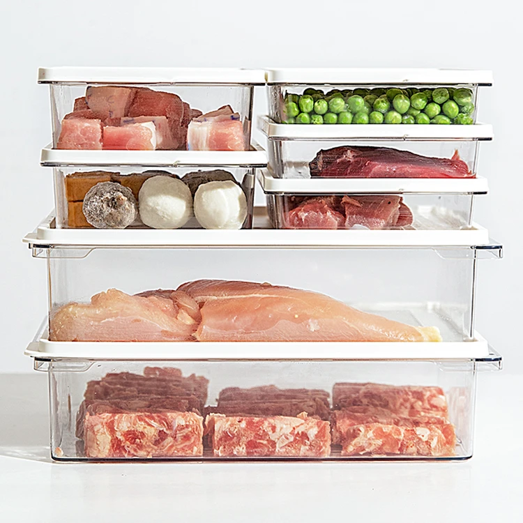 【恒峰优品】食品用加厚透明密封盒冰箱冷冻冷藏急冻速冻日式收纳盒