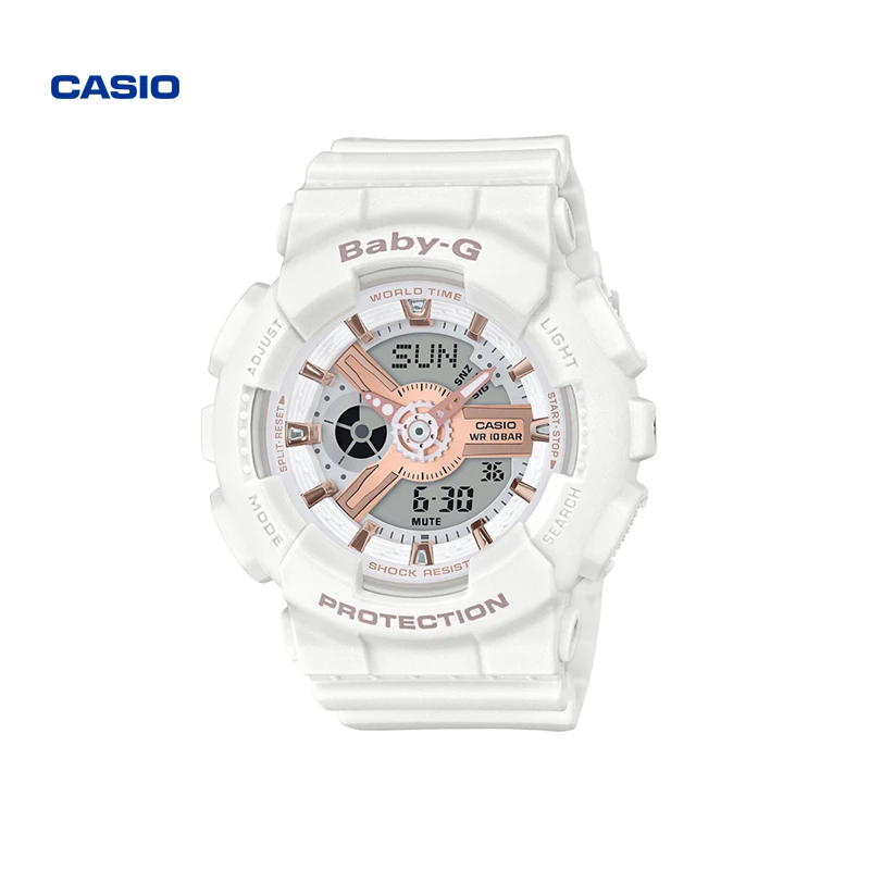 Casio/卡西欧新款BABY-G防水防震气质运动女表BA-110RG韩版腕表