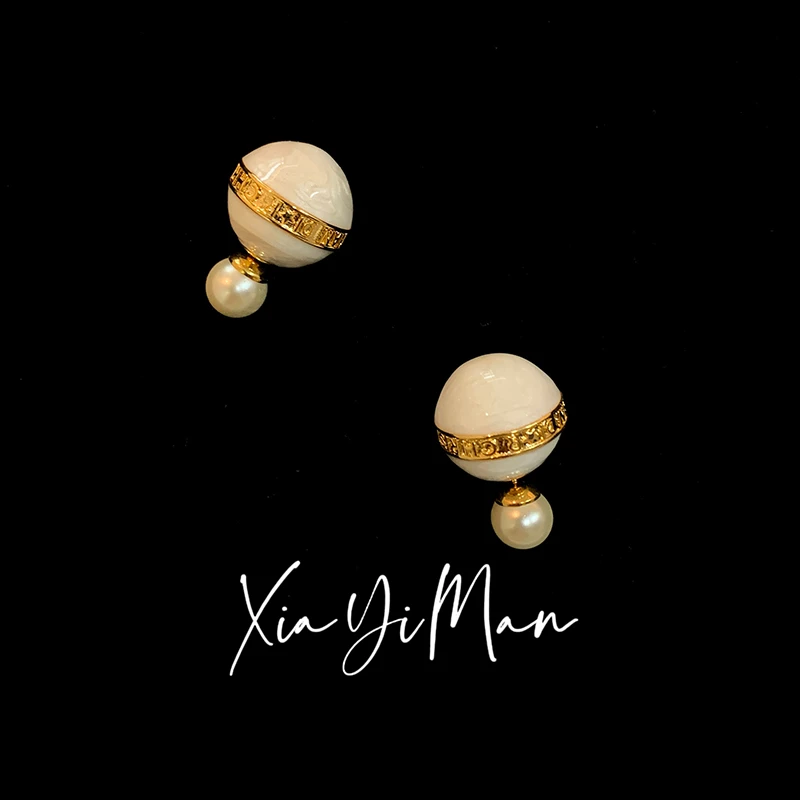 铜合金仿珍珠耳饰 【夏一曼】精致球球耳钉