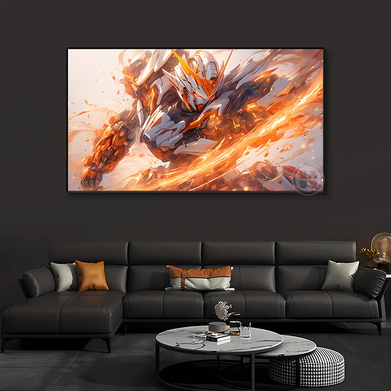 【直播福利】高达挂画二次元动漫男孩房间网咖吧电竞房间卧室装饰画