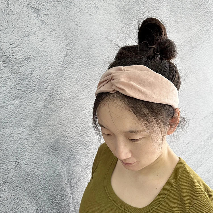 亚麻束发带 休闲版发箍