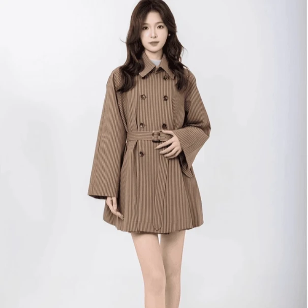 阿玛施AMASS【都市背心轻行】显瘦百搭宽松中长款风衣5400631