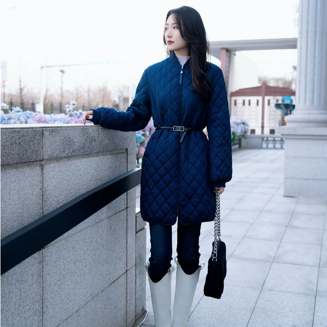 阿玛施AMASS【绗缝棉服 】秋冬中长款新雪丽绗缝棉服 5400632