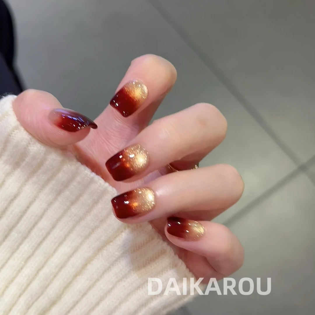 红茶金酒 黛卡柔 预售 新甲型 此度 短椭圆 中椭圆手工穿戴甲10片