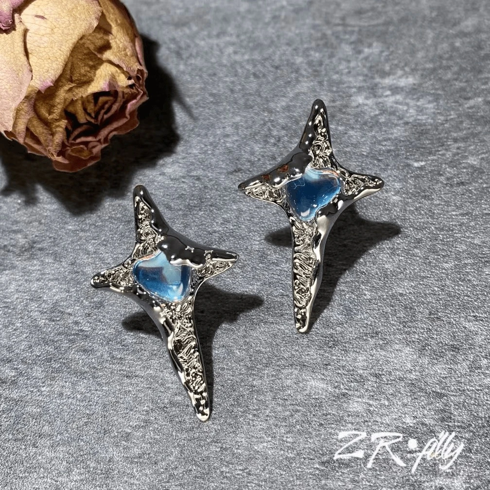 铜合金亚克力耳饰 精致耳钉时尚轻奢耳钉1535