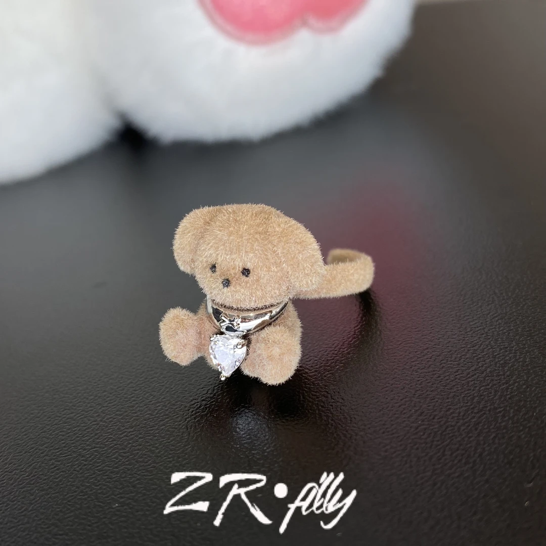 铜合金仿水晶戒指 可爱卡通戒指3130