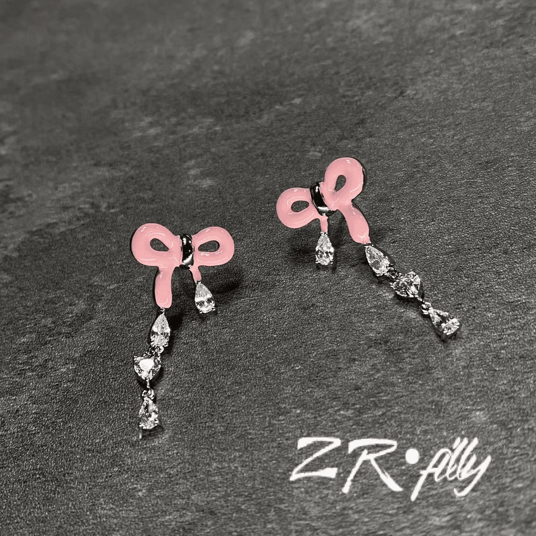 非金属合成锆石耳饰 时尚精致轻奢百搭耳钉1350