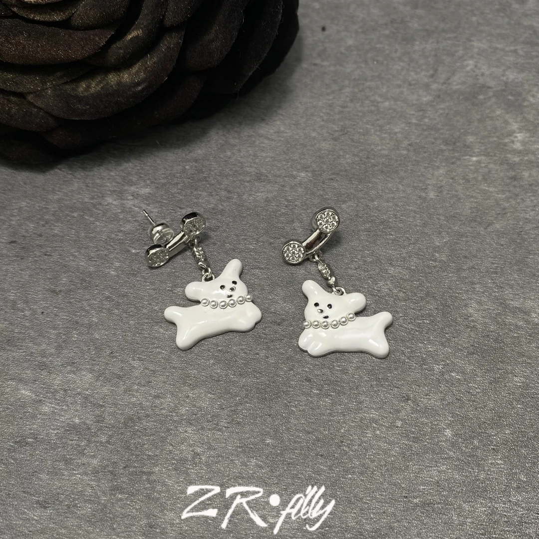 铜合金亚克力耳饰 可爱卡通耳环3092