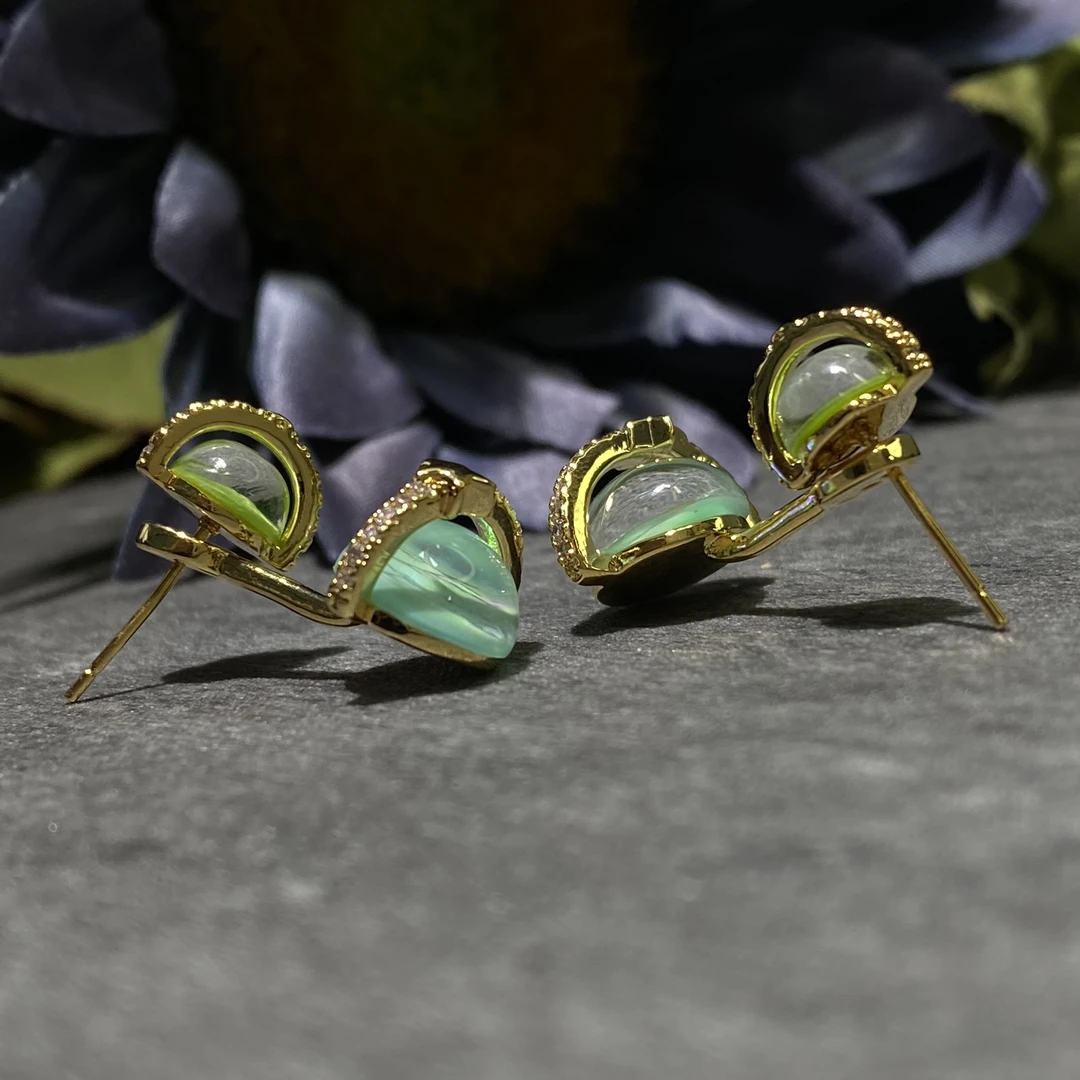 铜合金仿水晶耳饰 精致百搭时尚轻奢耳钉2006